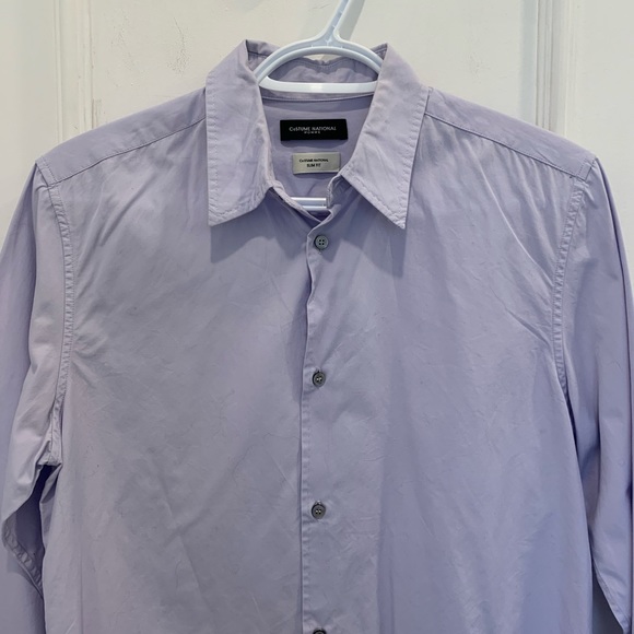 Costume National Blue Slim Fit Shirt Size 38 - Picture 3 of 9